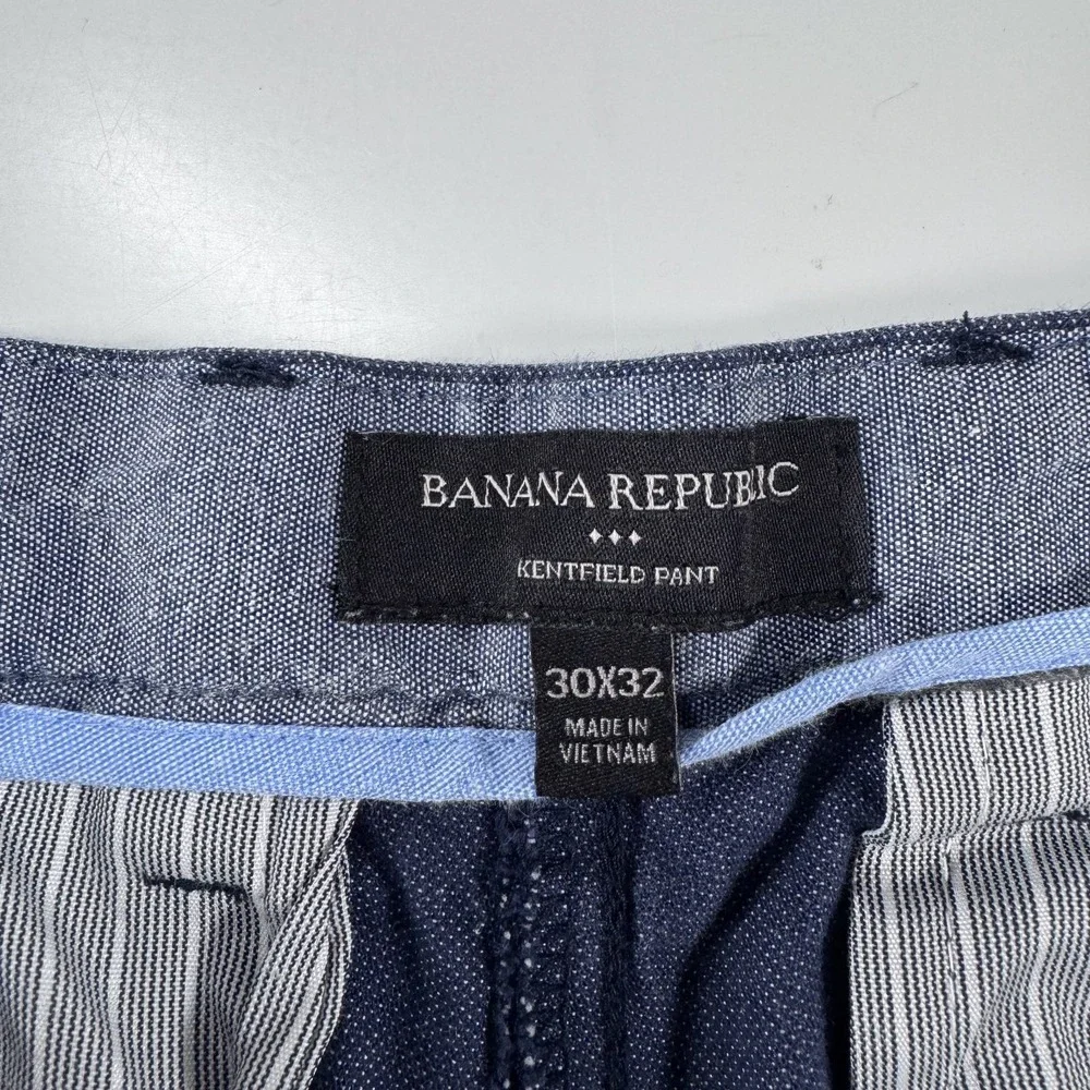 BANANA REPUBLIC Kentfield Chino Pant Mens 30x32 (actual 30x30) Blue Straight Leg